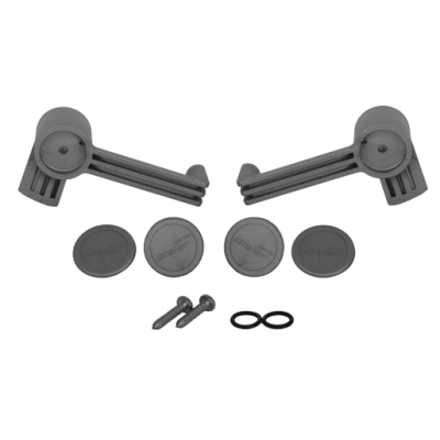 Goïot Cristal/Integration (46.33-Series) Plastic Pair Of Inside Right/Left Large Handles, With Mounting Kit (Gray) - 73101704 1 - 73101704