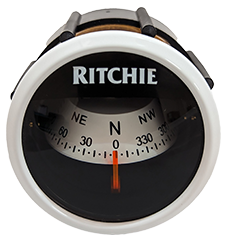 Ritchie Compass Model 'Ritchie Sport X-21ww', Dash Mount Compass, 12v, Dial Ø50,8mm/5°, White - 9067116 - 9067116