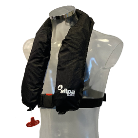 Allpa Automatic Life Jacket Model 'Antares 150n', >40kg, Black (Ce Iso 12402-3 150n) - Antares 72dpi - 9031203/A