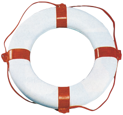 Allpa Annular Lifebuoy, 550x300mm, White With Red Bands - N1455030 72dpi - N1455030