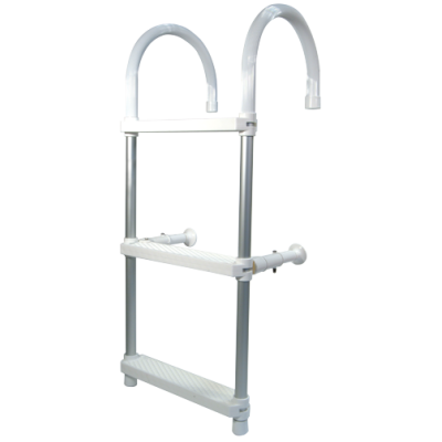 Allpa Aluminum Bathing Ladder With Mounting Hooks, 3-Steps, Adjustable Transom Supports, L=860mm - S0125003 72dpi - S0125003