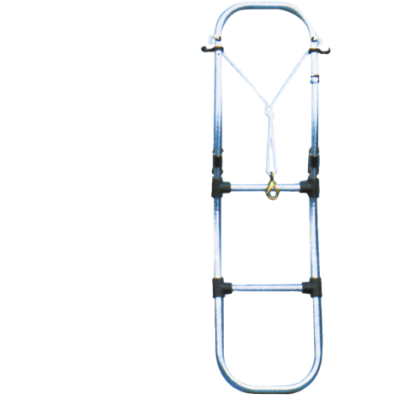 Allpa Aluminum Foldable Bathing Ladder For Inflatable Boats, 4-Steps, Dims. Unfolded 300x1130mm, Tube Ø25mm - S1130004 72dpi - S1130004
