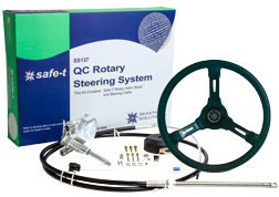 Seastar Safe-T Qc Steering System With Cable 15' (4.57m) + Steering Wheel Riviera Black - Ss13706 new 1 10 - SS13715/R