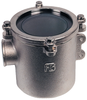 Nickel Plated Bronze Cooling Water Strainer (Robust) With Stainless Steel 316 Strainer, 1-1/2", H=178mm, 19100l/H - 001164g 72dpi - 9001164G