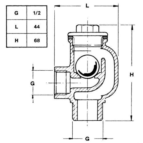 Brass Siphon Break Valve, 1/2", Inner- & Outer Thread - 001250 01 72dpi - 9001250
