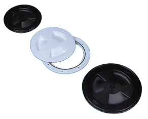 Plastic Inspection Hatch, &Oslash;143x104mm, White - 004477 w 72dpi - 9004477/W