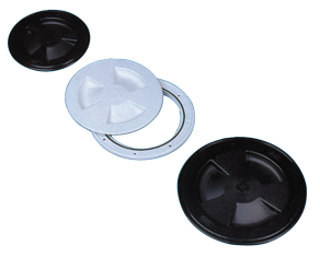 Plastic Inspection Hatch, &Oslash;200x155mm, Black - 004479 72dpi - 9004479