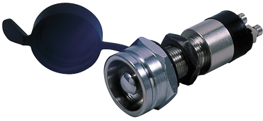 Chromed-Brass Push Button Switch, 30a, Bore &Oslash;14mm, With Cap - 014848 e 72dpi - 9014848/E