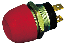 Chromed-Brass Circuit Breaker Switch, 20a, Bore &Oslash;21mm, With Red Button (Watertight) - 014859 r 72dpi - 9014859/R