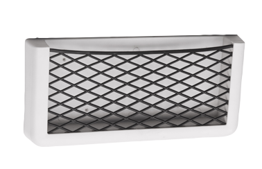 Plastic Storage Bin, White, With White Elastic Net, Dim. 270x115x32mm - 015275 72dpi - 9015275