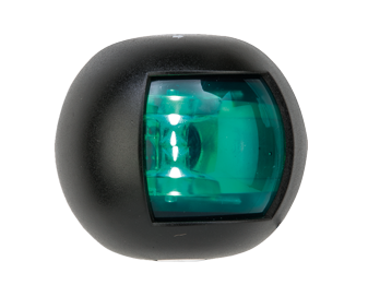 Navigation Light Green, Starboard, 112.5&deg;, Led 12-24v, Black Housing - 015511 72dp - 9015511