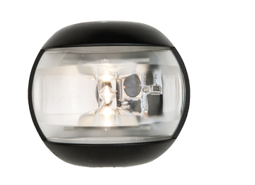 Navigation Light White, Top, 225&deg;, Led 12-24v, Black Housing - 015512 72dp - 9015512