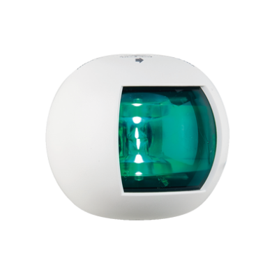 Navigation Light Green, 112.5&deg;, Led 12-24v, White Housing - Rina - 015521 72dp - 9015521
