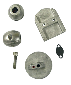 Aluminum Anode Kit Navalloy, Alpha-1-Gen I, 1983 - 1990 - 017604a 72dpi - 9017604A