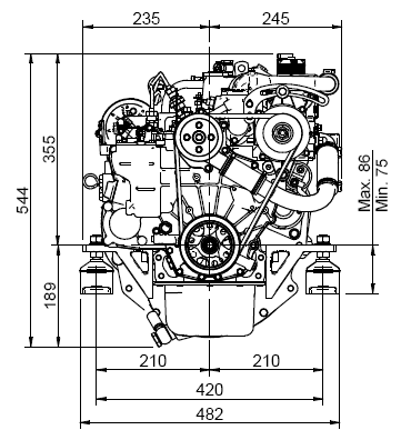 Solé Marine Diesel Engine Mini 29 With Technodrive Gear Box Tmc40l, R=2.60:1 - 022025 2 1 - 9022026