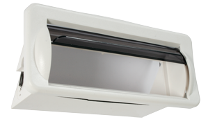 Plastic Radio Cover Door Is Pushed Inside The Housing, Mounting Gasket Included, 241x102x25(114)Mm, White - 024346 01 72dpi - 9024346