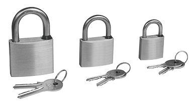Stainless Steel Padlock With Stainless Steel Shackle, Dimensions 50x40mm - 024357 72dpi - 9024357