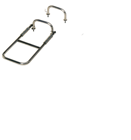 Stainless steel bathing ladders with extra separate step