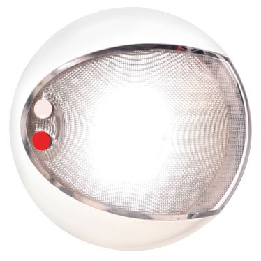 Hella Euroled Touch, 2-Colors Led, White / Red, 9-33v, White Housing, With Dimmer, &Oslash;129,5mm - 041340 01 72dpi - 9041340