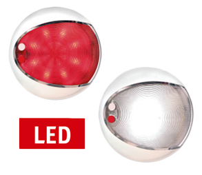 Hella Euroled Touch, 2-Colors Led, White / Red, 9-33v, White Housing, With Dimmer, &Oslash;129,5mm - 041340 - 9041340