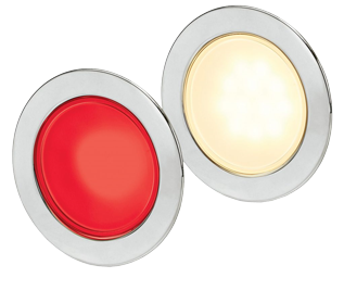 Hella Euroled 95, Gen 2, Stainless Steel Ring, Warm White/Red, 95mm, Round - 041502 - 9041502