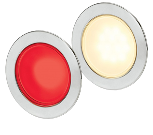 Hella Euroled 95, Gen 2, Stainless Steel Ring, Warm White/Red, 95mm, Round - 041502 - 9041502