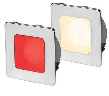 Hella Euroled 95, Gen 2, Stainless Steel Ring, Warm White/Red, 78mm, Square - 041512 - 9041512