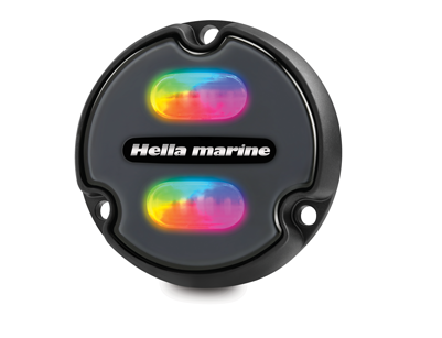 Hella Underwater Light Apelo A1, 15W, RGB Multi Color, 1800 lumen, 2.5m Cable, IP68/69, white face - 041562 72dpi - 9041562