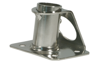 Stainless Steel Stanchion Base 85&deg;, Base: L=65mm, B=70-90mm, &Oslash;25mm - 042185 72dpi - 9042185