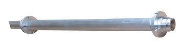 Aluminum Stern Tube &Oslash;45x35mm, L=1500mm For &Oslash;25mm Propeller Shaft Incl. Clamp - 042825 72dpi - 9042825