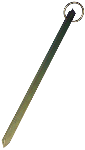 Zinc Steel Mooring Pin With Ring, T-Shape, L=500mm - 048501 72dpi - 9048501