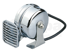 Chromed Brass Electro-Magnetic Boat Horn, Single Tone, L=105mm, 12v, (108db(A)-410hz) - 05010 0 72dpi - 905010