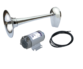 Chromed Brass Boat Horn With Electric Compressor, Single Tone, 24v (123db(A)-630hz), Approved - 05045 72dpi 2 - 905046