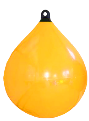 Solid Head Buoy, &Oslash;350, L=480mm, Yellow With Black Head (Size 1) - 059531 - 9059531