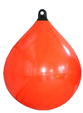Solid Head Buoy, &Oslash;450, L=620mm, Orange With Black Head (Size 2) - 059541 1 1 - 9059542