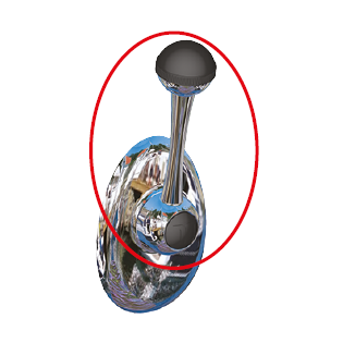 SeaStar Spare lever without twist-grip-switch for CH2850 - 065883 - 9065883