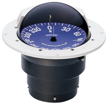 Ritchie Compass Model 'Supersport Ss-5000w' 12v, Flush Mount Compass, Dial &Oslash;127mm/5&deg;, White - 067025 72dpi - 9067025