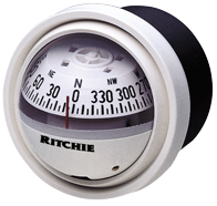 Ritchie Compass Model 'Explorer V-57w.2', 12v, Dash Mount Compass, Dial &Oslash;69,9mm/5&deg;, White - 067031 72dpi - 9067031