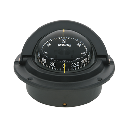 Ritchie Compass Model 'Voyager F-83' 12v, Flush Mount Compass, Dial &Oslash;76,2mm/5&deg;, Black (Wheel Mark) - 067056 72dpi - 9067056