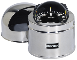 Ritchie Compass 'Globemaster D-515-B', 12/24/32v, Binnacle Mount, Ø127mm/2 Of 5°, Black (Power) - 067387 72dpi - 9067387