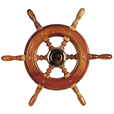 6-Spoke Wheel 'Type 2' Classic Mahogany Wheel With Adapter For Two Cones, &Oslash;370mm - 068237 72dpi - 9068237