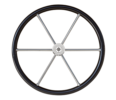6-Spoke Wheel 'Type 6c' Stainless Steel With Carbon Rim With Finger Grip, Incl. Adapter, &Oslash;600mm - 068760 - 9068760