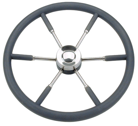 Allpa 6-Spoke Wheel 'Type 9' Stainless Steel With Black P.u. Rim, Ø550mm - 068945 72dpi 1 - 9068955