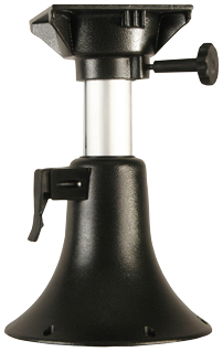 Springfield Aluminum Belle Adjustable Pedestal, H=330-430mm, Swivel With 4x Lock, Base &Oslash;254mm, Grey - 069195 72dpi - 9069195