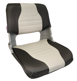 Springfield Boat Chair Model 'Skipper', Folding, Grey With Matching Grey/Anthracene Upholstery - 069205 - 9069205