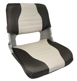 Springfield Boat Chair Model 'Skipper', Folding, Grey With Matching Grey/Anthracene Upholstery - 069205 - 9069205