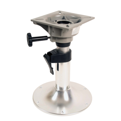 Aluminum Belle Deluxe Adjustable Pedestal, H=310-450mm, 360&deg; Swivel, Base &Oslash;254mm, Aluminum - 069495 72dpi - 9069495