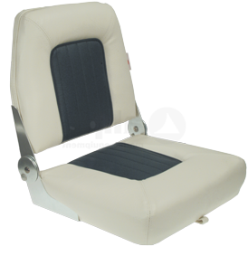 Folding Upholstered Boat Chair 'Coach', White - 069500 0 72dpi - 9069500