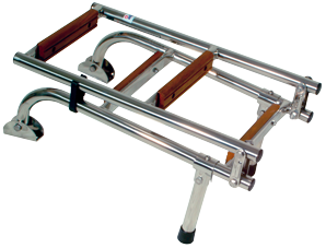Stainless Steel Bathing Ladder, 2+3-Steps With Teak Wooden Steps, Dims. Unfolded 254x1085mm, Tube &Oslash;22mm - 069813 72dpi - 9069813