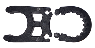Spare Plastic Clamp, Black, For Bathing Ladder &Oslash;25mm (1") - 069830 1 - 9069839